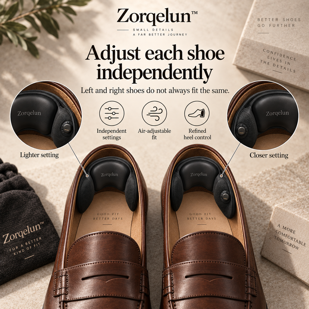 Zorqelun™ HeelLock Air Collar FINE-TUNE THE HEEL FIT WITHOUT CHANGING YOUR SHOE SIZE