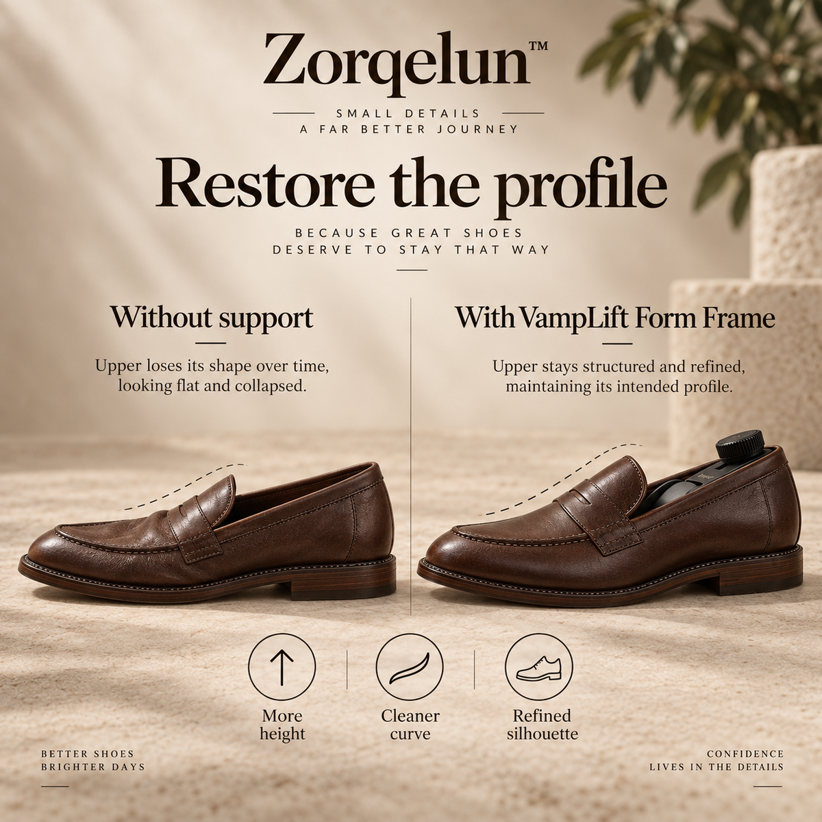 Zorqelun™ VampLift Form Frame RESTORE THE SHAPE ABOVE THE FOOT NOT JUST INSIDE THE TOE