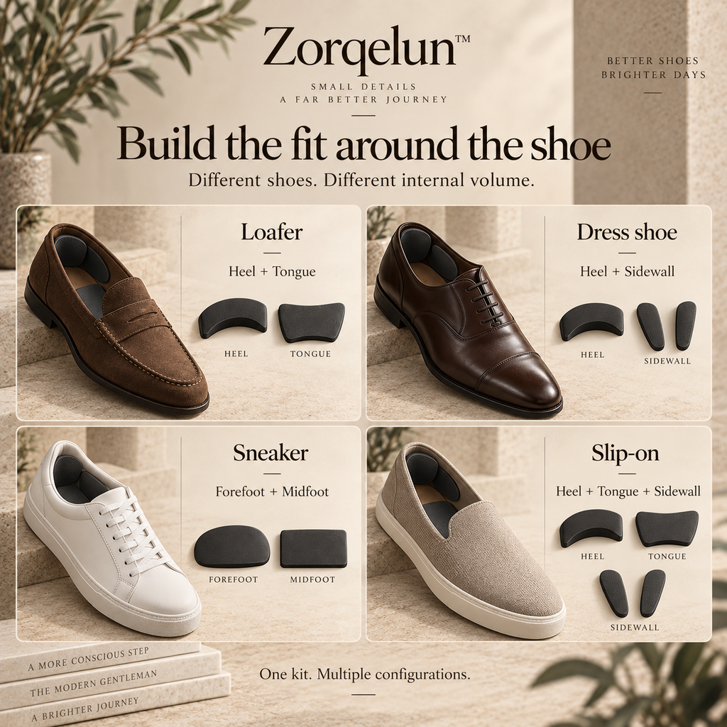 Zorqelun™ VolumeDial Fit System YOUR SHOES ARE THE RIGHT SIZE.