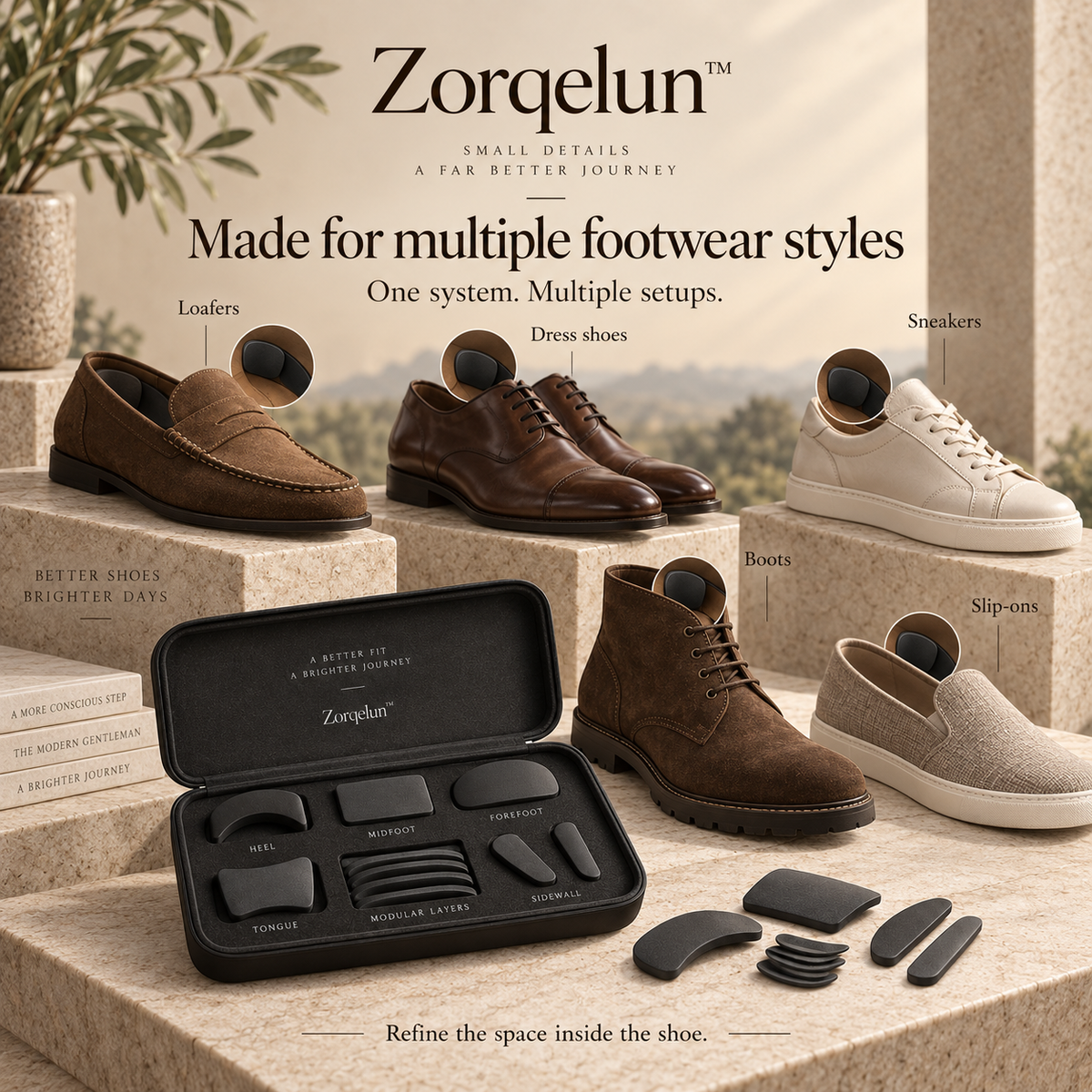 Zorqelun™ VolumeDial Fit System YOUR SHOES ARE THE RIGHT SIZE.