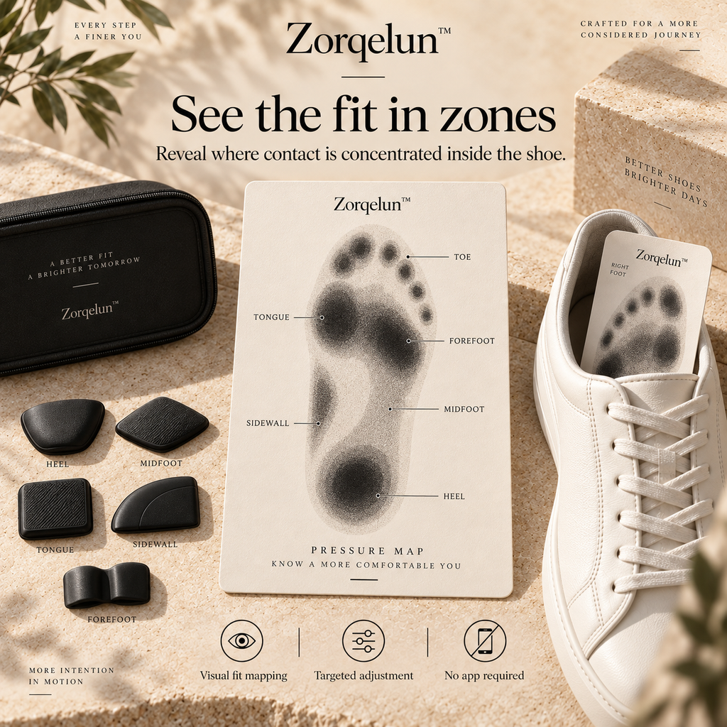 Zorqelun™ PressureMap Fit Kit STOP GUESSING WHERE THE SHOE FEELS WRONG.