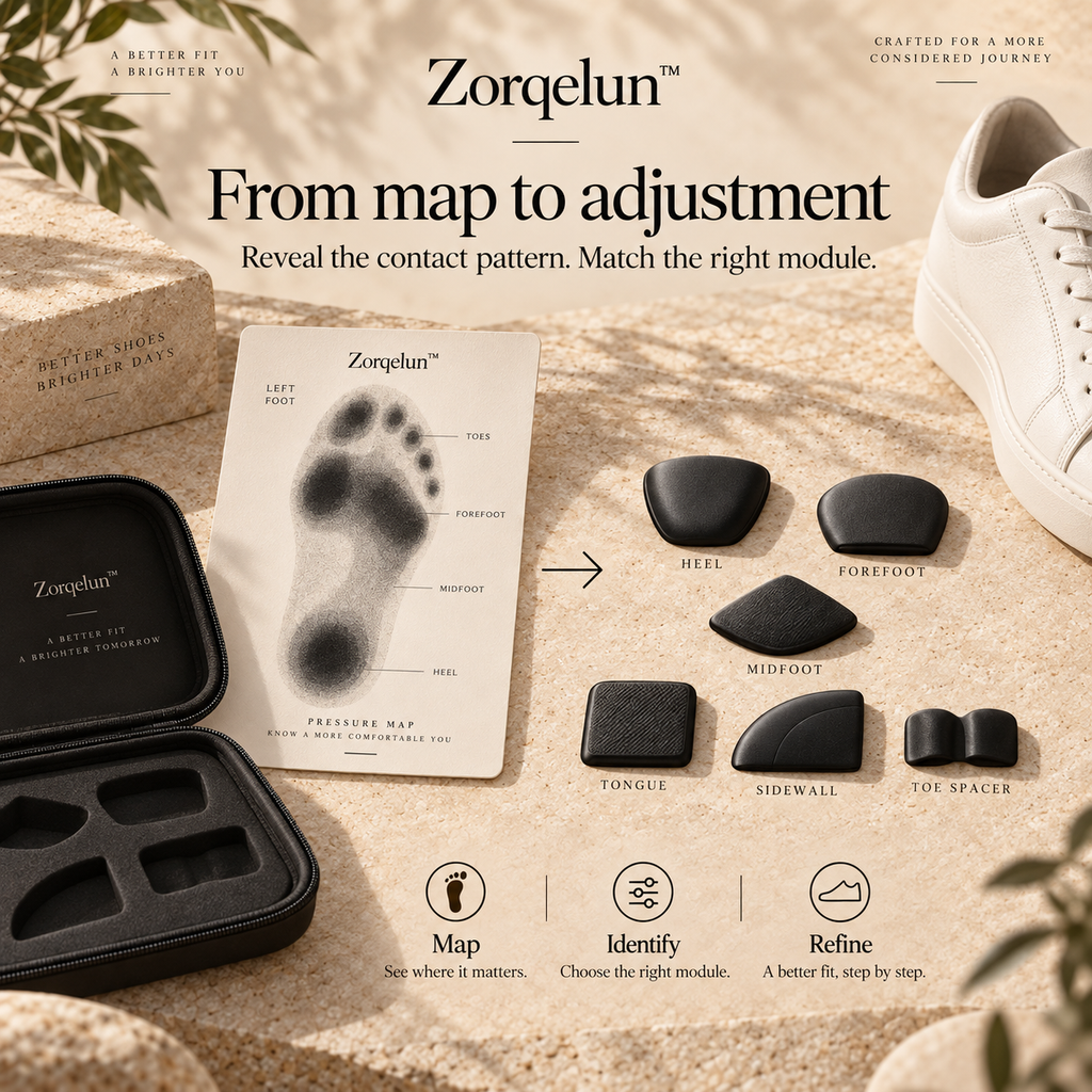 Zorqelun™ PressureMap Fit Kit STOP GUESSING WHERE THE SHOE FEELS WRONG.