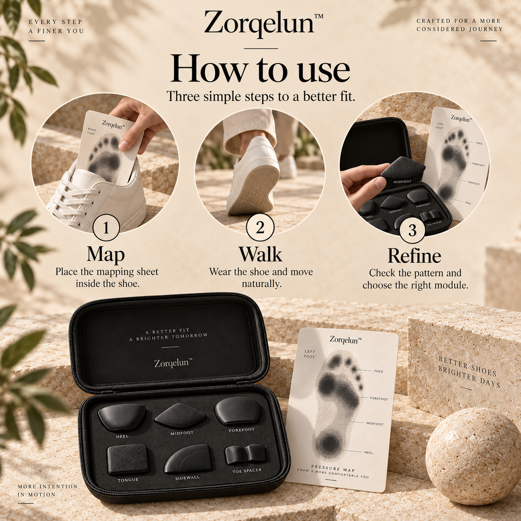 Zorqelun™ PressureMap Fit Kit STOP GUESSING WHERE THE SHOE FEELS WRONG.