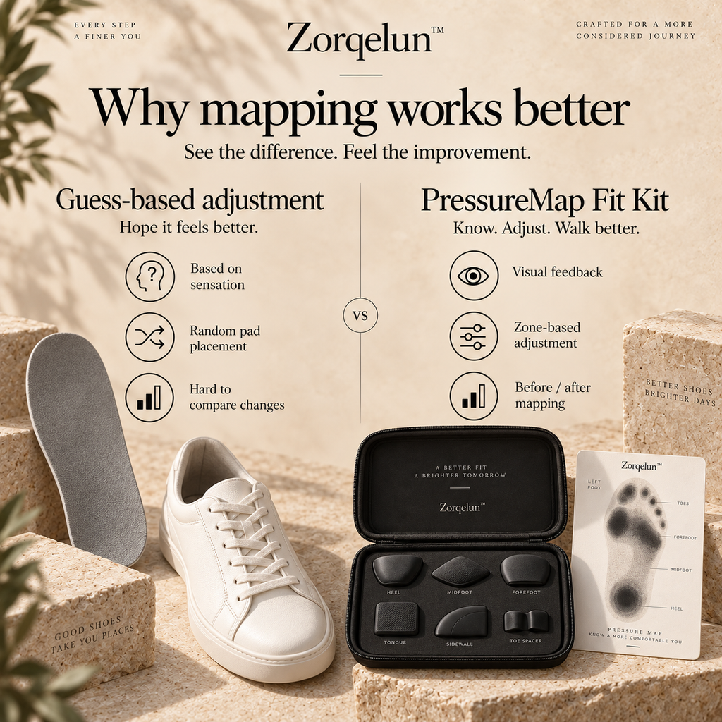 Zorqelun™ PressureMap Fit Kit STOP GUESSING WHERE THE SHOE FEELS WRONG.