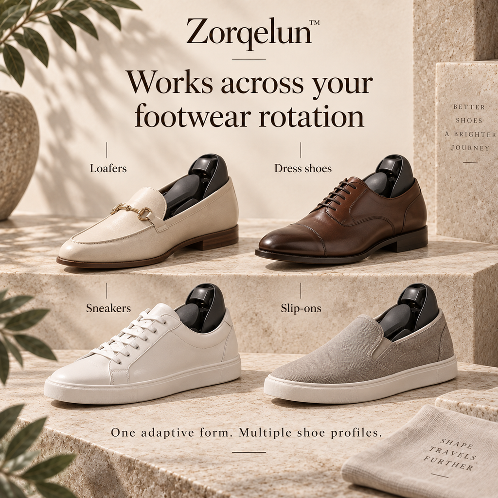 Zorqelun™ ShapeMemory Shoe Form YOUR SHOES WERE DESIGNED IN 3D. STORE THEM THAT WAY.