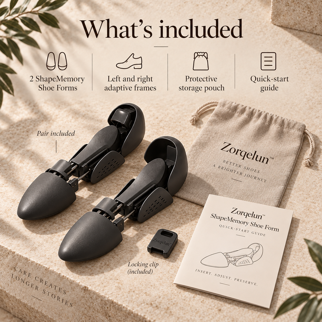 Zorqelun™ ShapeMemory Shoe Form YOUR SHOES WERE DESIGNED IN 3D. STORE THEM THAT WAY.