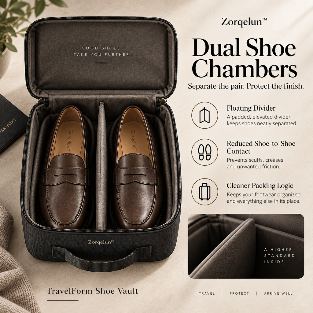 Zorqelun™ TravelForm Shoe Vault