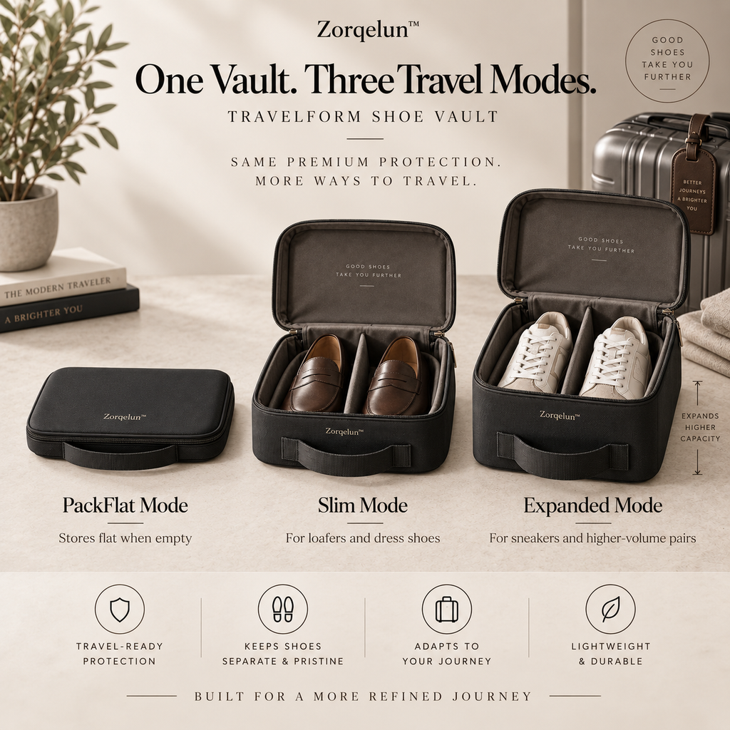 Zorqelun™ TravelForm Shoe Vault